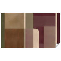TAPETE - Unis - Abstrakt - Bordeaux - Linien - 450x280 cm - Multicolor, Papier (450/280cm) - OnlyWow