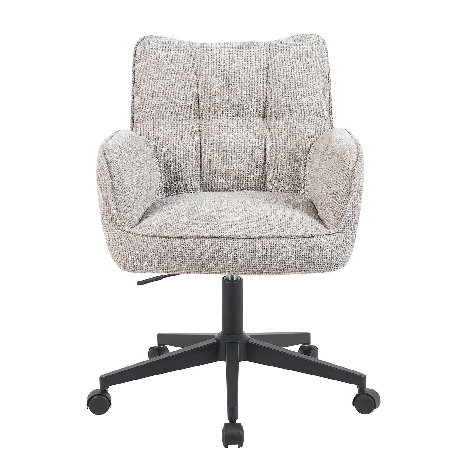 BÜROSTUHL Mika-Sven - Hellgrau/Schwarz, Textil/Metall (59/81/66cm) - DUBI Möbel
