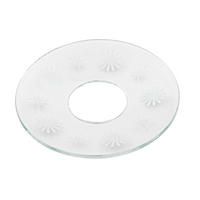 GLAS-KERZENMANSCHETTE (Bobeches) "Wintertraum" für Kerzen bis Ø 25 mm - Transparent, Paraffin (7/0.2/7cm) - Holfeuer Crystal Design