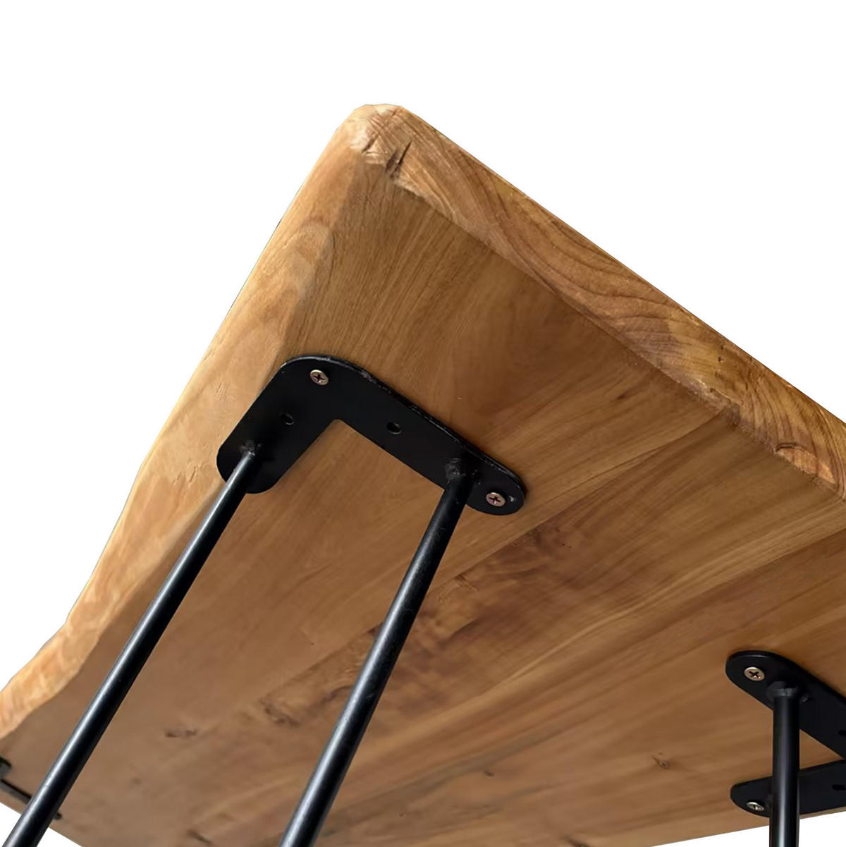 COUCHTISCH 108/37,5/76 cm aus Massivholz mit Metallbeinen im Industrial-Stil, Holzfarben - Braun, Holzwerkstoff (108/37.5/76cm) - Redom