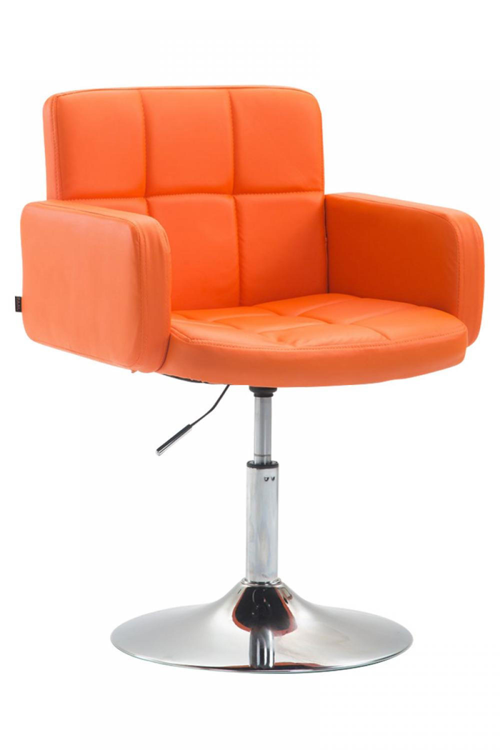 SESSEL Lederlook orange - Orange, Textil/Metall (58/80/48cm) - CLP