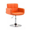 SESSEL Lederlook orange - Orange, Textil/Metall (58/80/48cm) - CLP