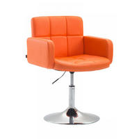 SESSEL Lederlook orange - Orange, Textil/Metall (58/80/48cm) - CLP