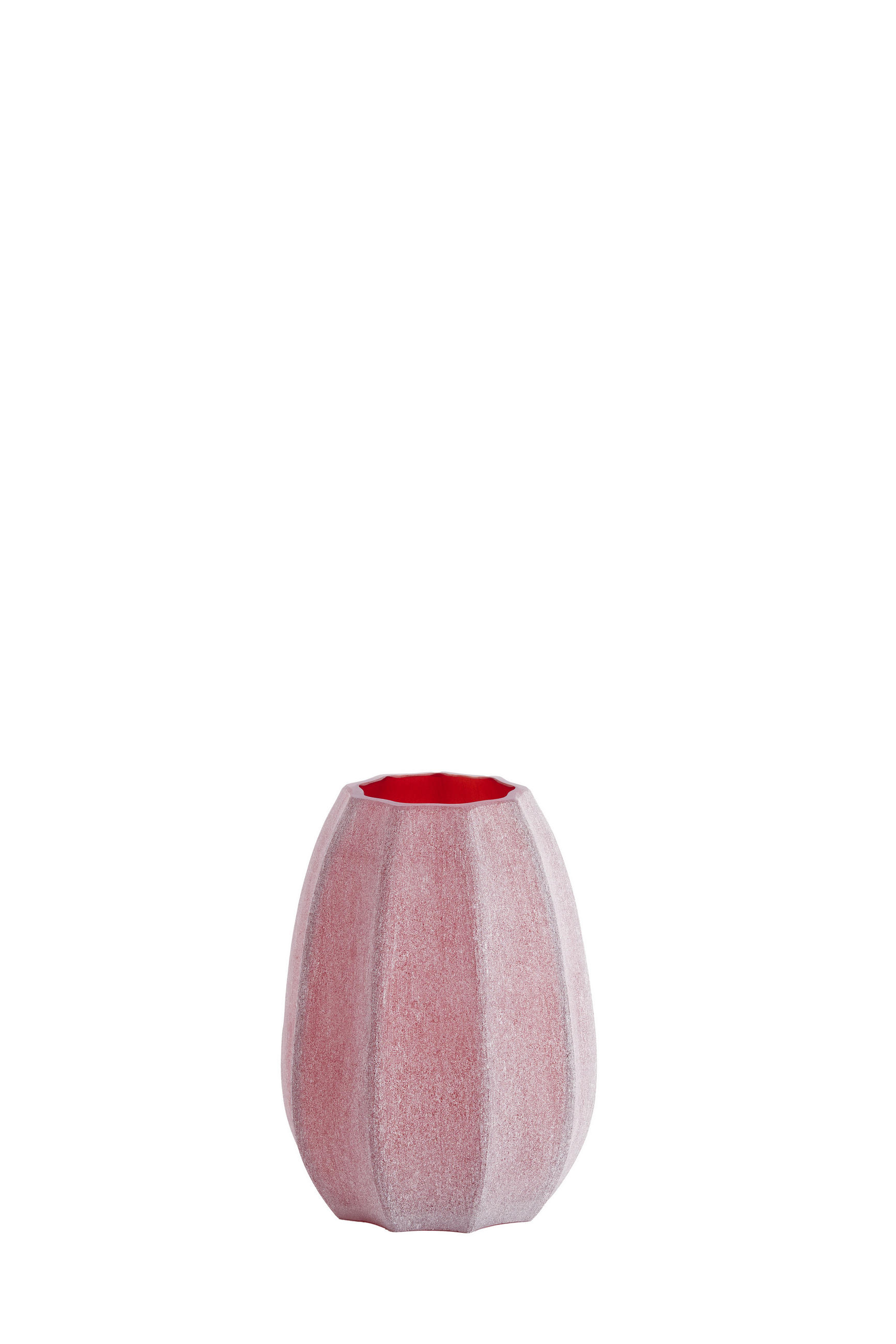 VAZE Bradley Rot 17/17/23.5 cm - Rot, Glas (23.5cm) - Light & Living