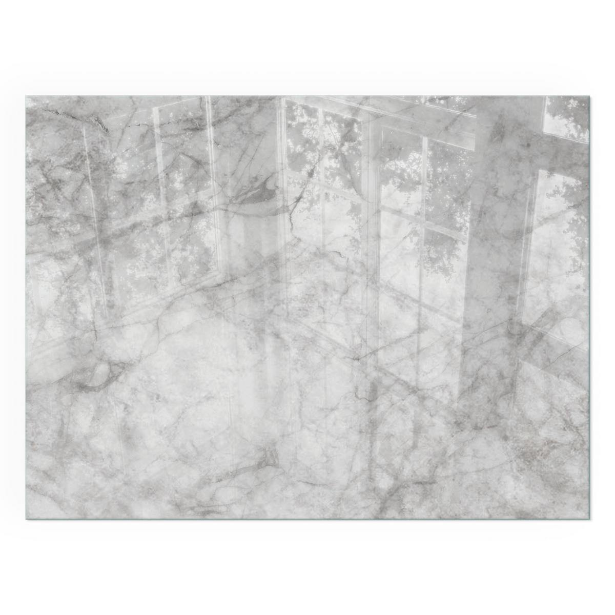 GLASPLATTE für Kamin 80x60 cm - Grau, Glas (80/60/0.4cm) - TULUP