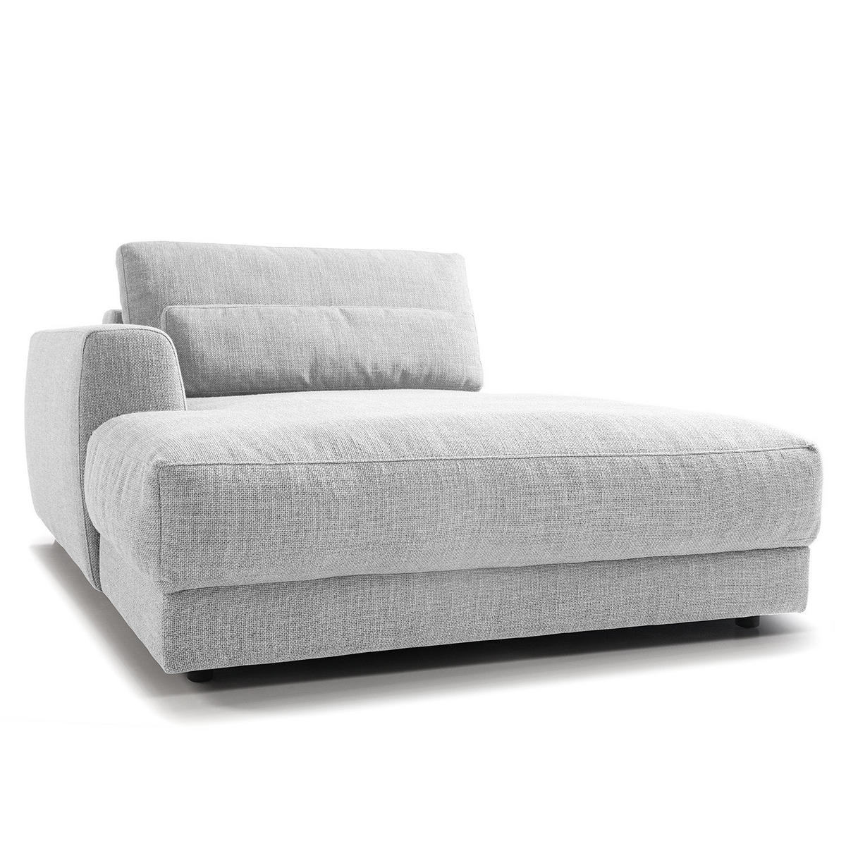 MODULLONGCHAIR - Hellgrau, Textil (126/80/182cm) - home24