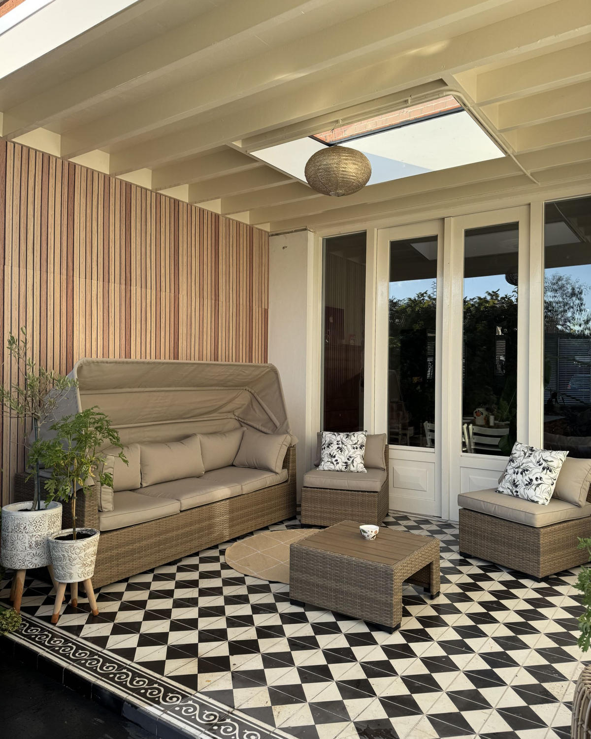 LOUNGE SET 5-Sitzer beige modular Coccolia - Beige, Kunststoff - Beliani