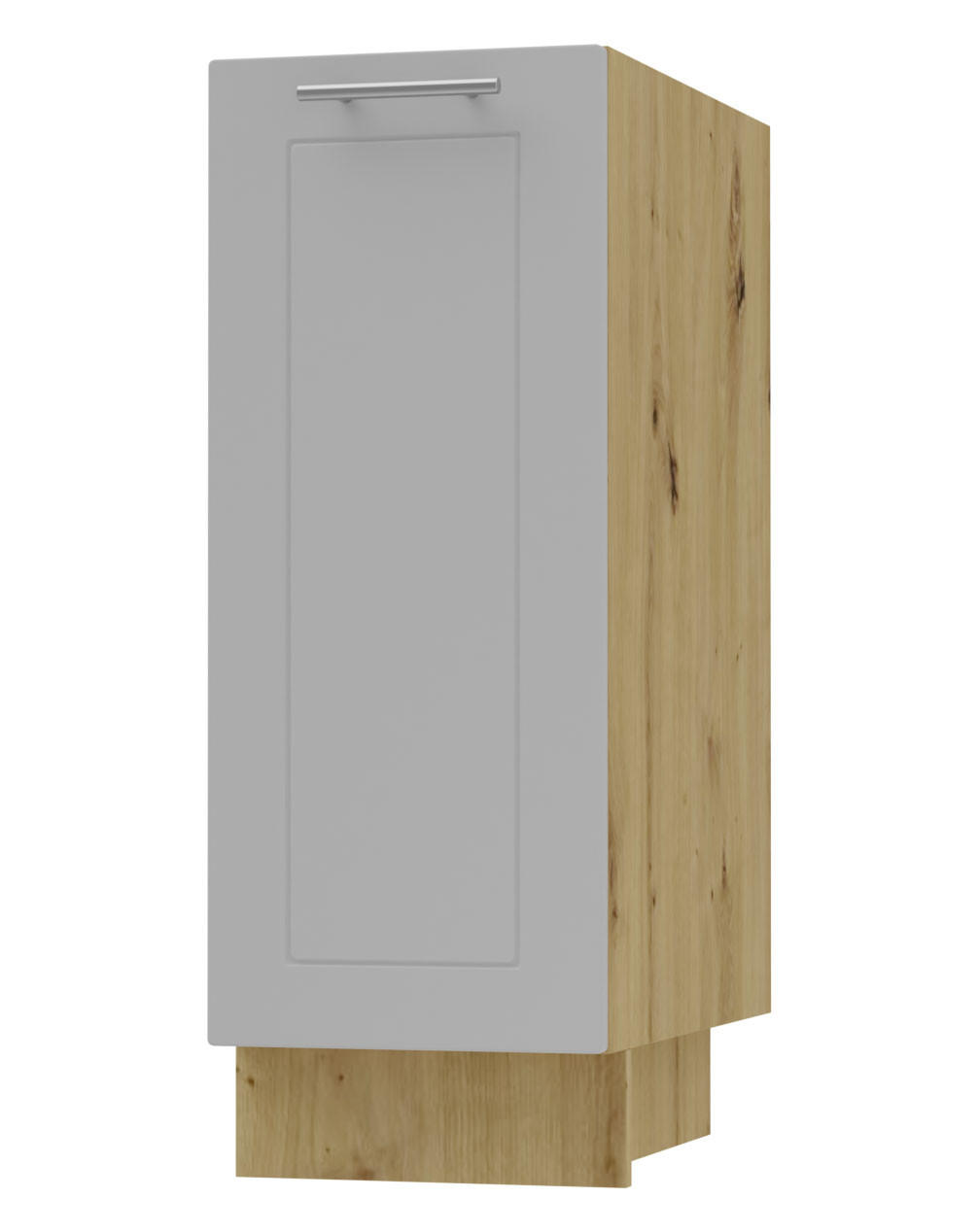 KÜCHENUNTERSCHRANK Kvantum D1D/30 Dust Grey Matt / Eiche Artisan Matt 30 / 50 / 82cm - Eiche Artisan/Grau, Holz/Holzwerkstoff (30/82/50cm) - Feldmann-Wohnen