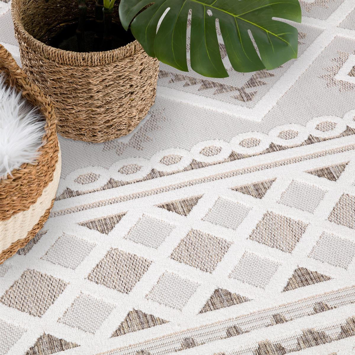 OUTDOOR-TEPPICH Santorini 435 Creme 200x290 cm - Creme, Textil (200/290cm) - carpet city