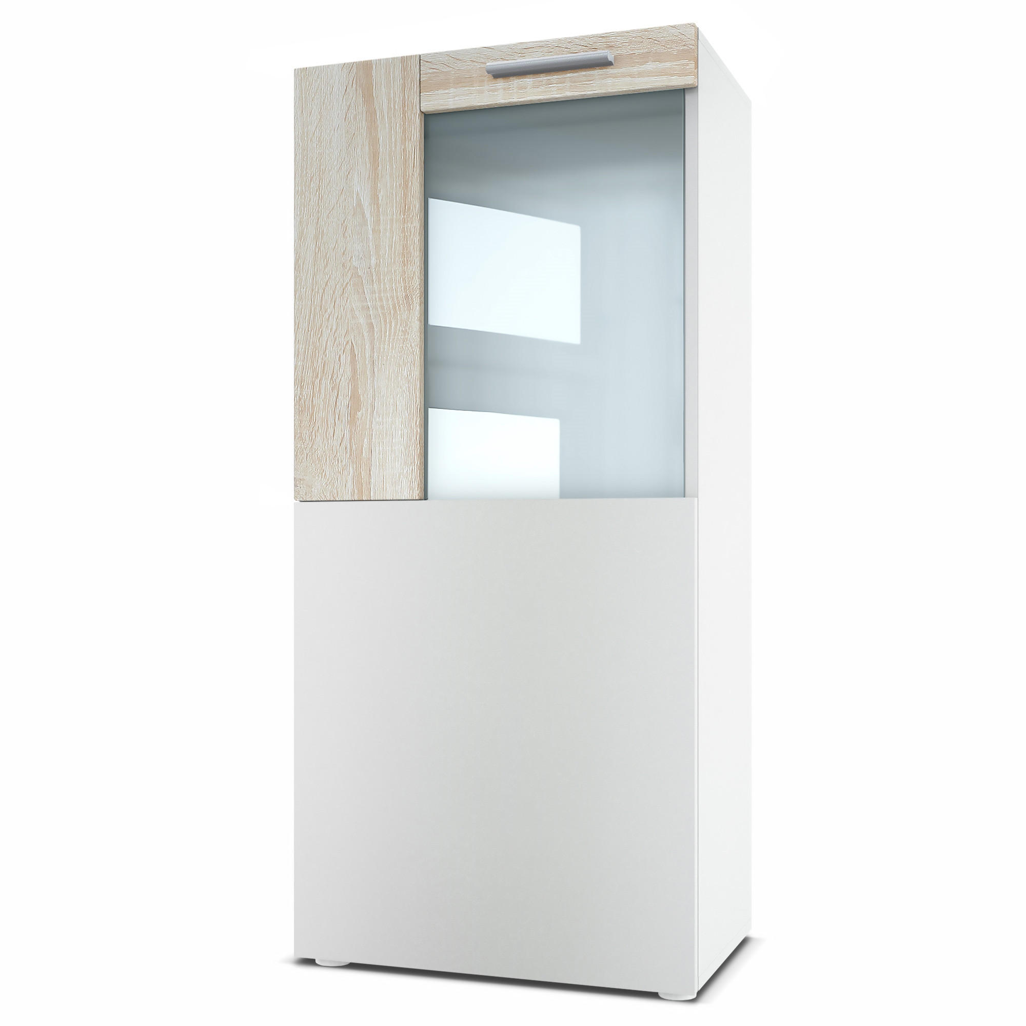 VITRINE Movie Absetzungen in Eiche-sägerau - Eiche San Remo, Holzwerkstoff (50.5/111/32.5cm) - Vladon