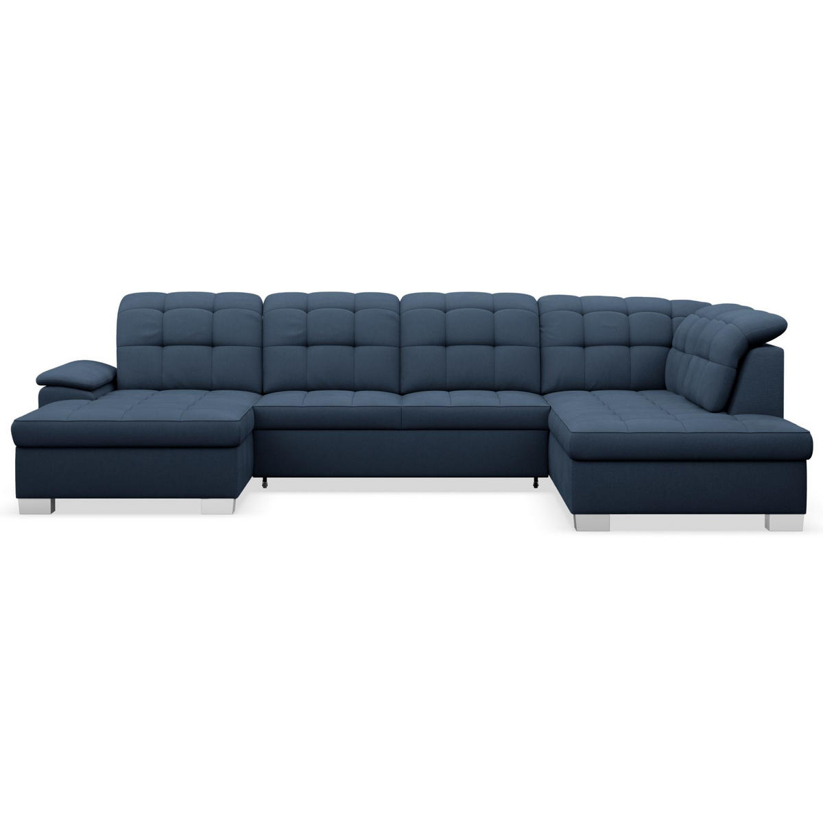 WOHNLANDSCHAFT Jamaal Marineblau linksseitig - Schwarz/Dunkelblau, Textil (330/106/212cm) - Selsey