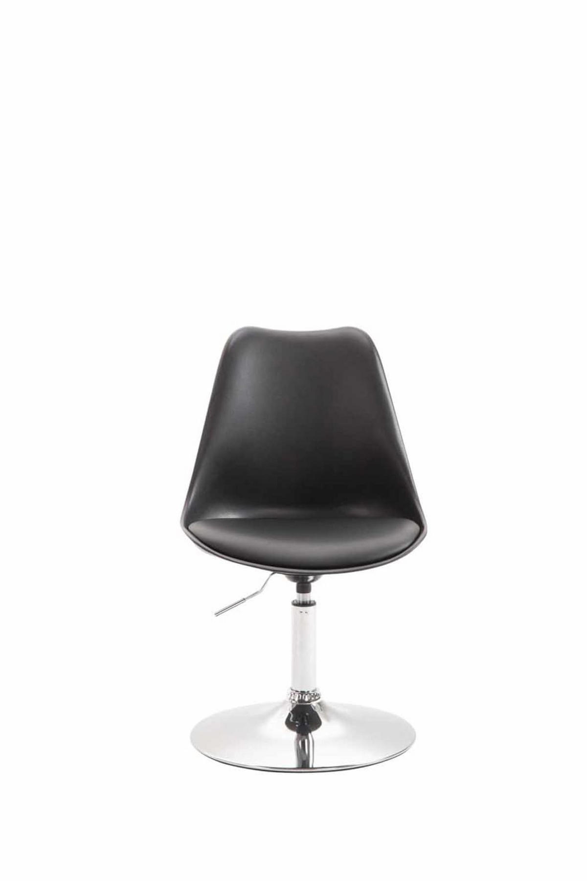 DREHSTUHL 4er Set Kunststoff schwarz - Chromfarben/Schwarz, Kunststoff/Metall (48/76/57cm) - CLP