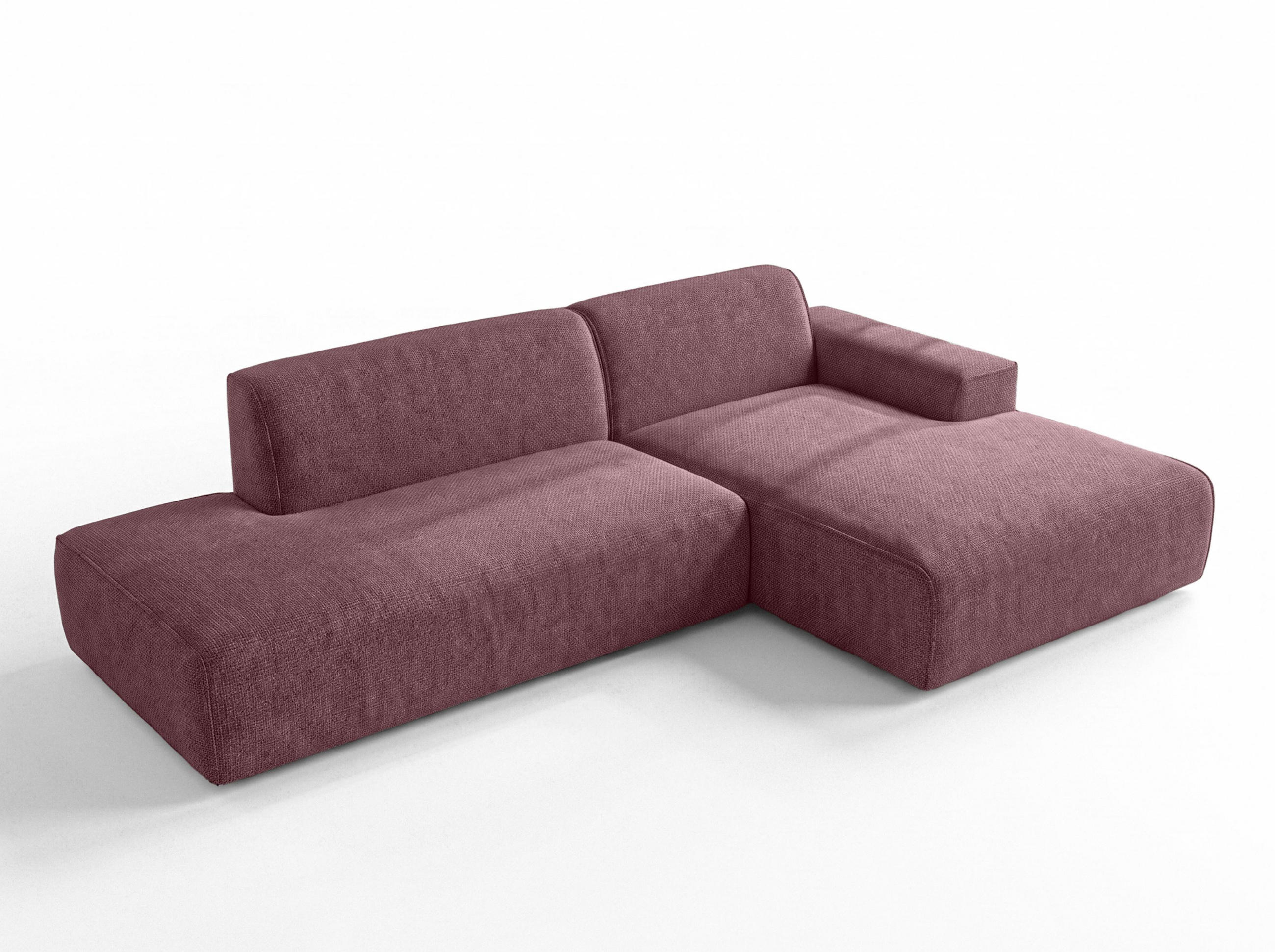 ECKSOFA L Form Didim Duo Rosa 288/162/80 cm – stilvolle kleine Eckcouch Rechts - Pink/Schwarz, Kunststoff/Textil (162/288cm) - AX Living