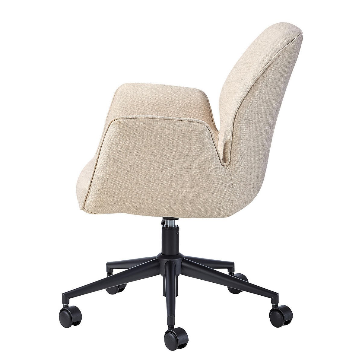 BÜROSTUHL - Beige, Webstoff / Stahl , 61/91/59 cm - Beige, Textil (61/91/59cm) - home24