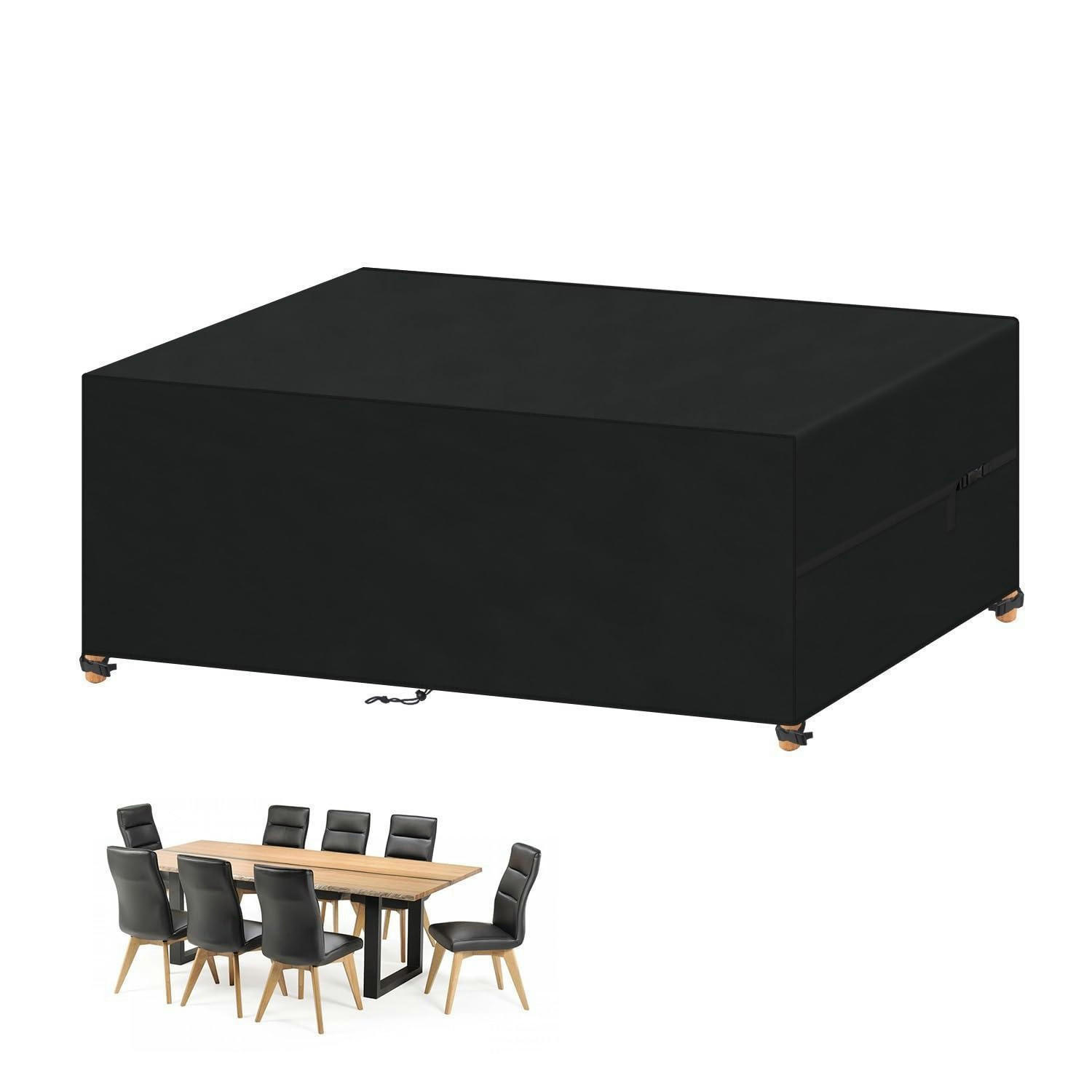 GARTENMÖBEL Abdeckung 200 x 90 x 75 cm Wasserdicht - Schwarz, Kunststoff (1/1/1cm)