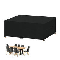 GARTENMÖBEL Abdeckung 200 x 90 x 75 cm Wasserdicht - Schwarz, Kunststoff (1/1/1cm)