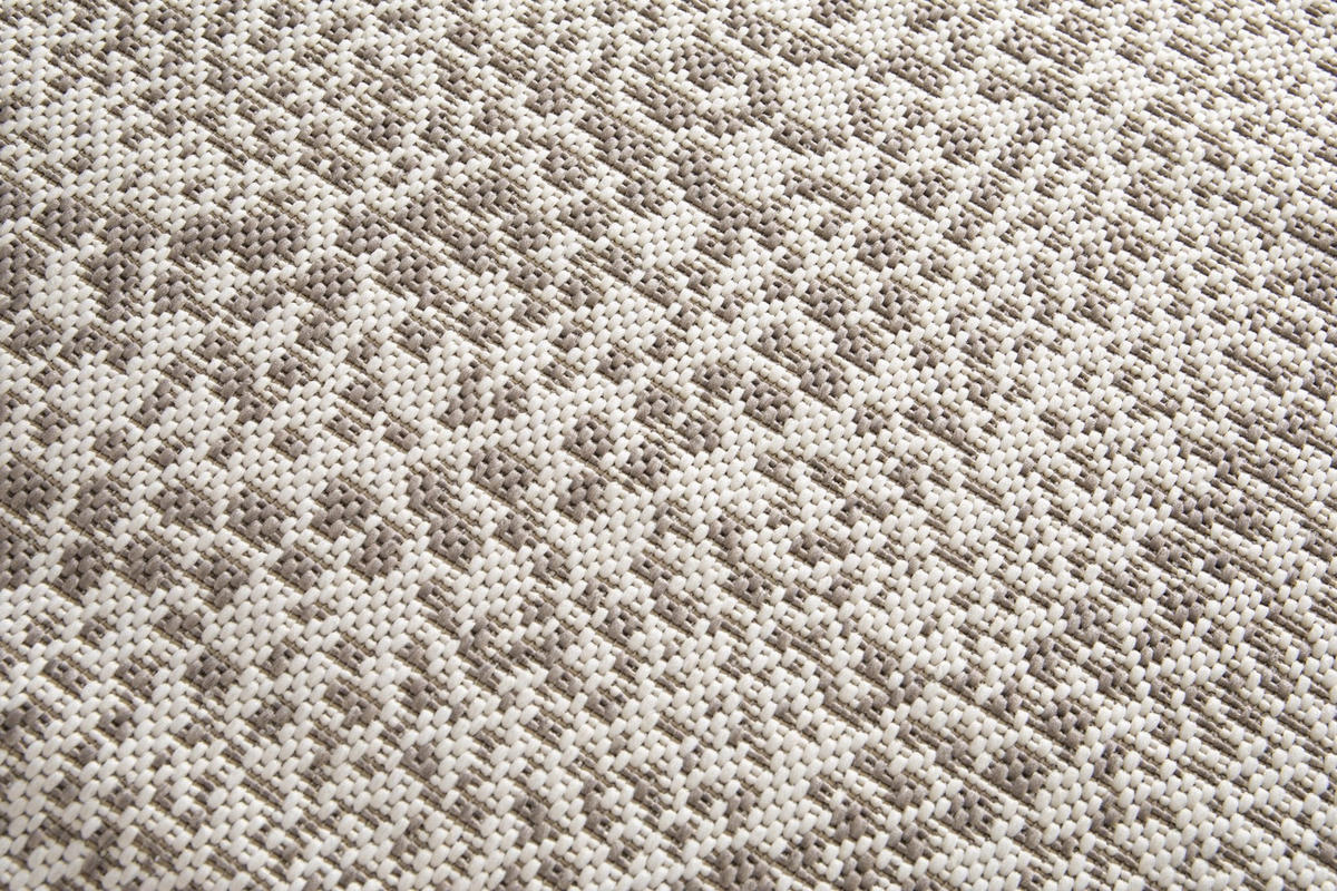TEPPICH rund für Innen und Außen Ethno-Stil beige - Beige, Textil (120/120cm) - AFK Living