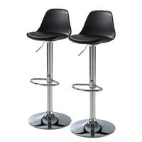 BARSTUHL - 2er-Set - Kunststoff - Schwarz, Kunststoff/Metall (39/83/40cm) - home24