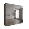 DREHTÜRENSCHRANK 236.7/250/47 5-türig - Kaschmir/Schwarz, Holz/Metall (250/236.7/47cm) - Abiks Möbel
