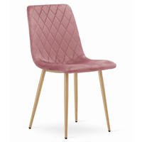 ESSZIMMERSTUHL Rosa Samt, Diamantpolsterung, Bequeme Sitzfläche - Pink, Textil (51/86/56cm) - Best For Home