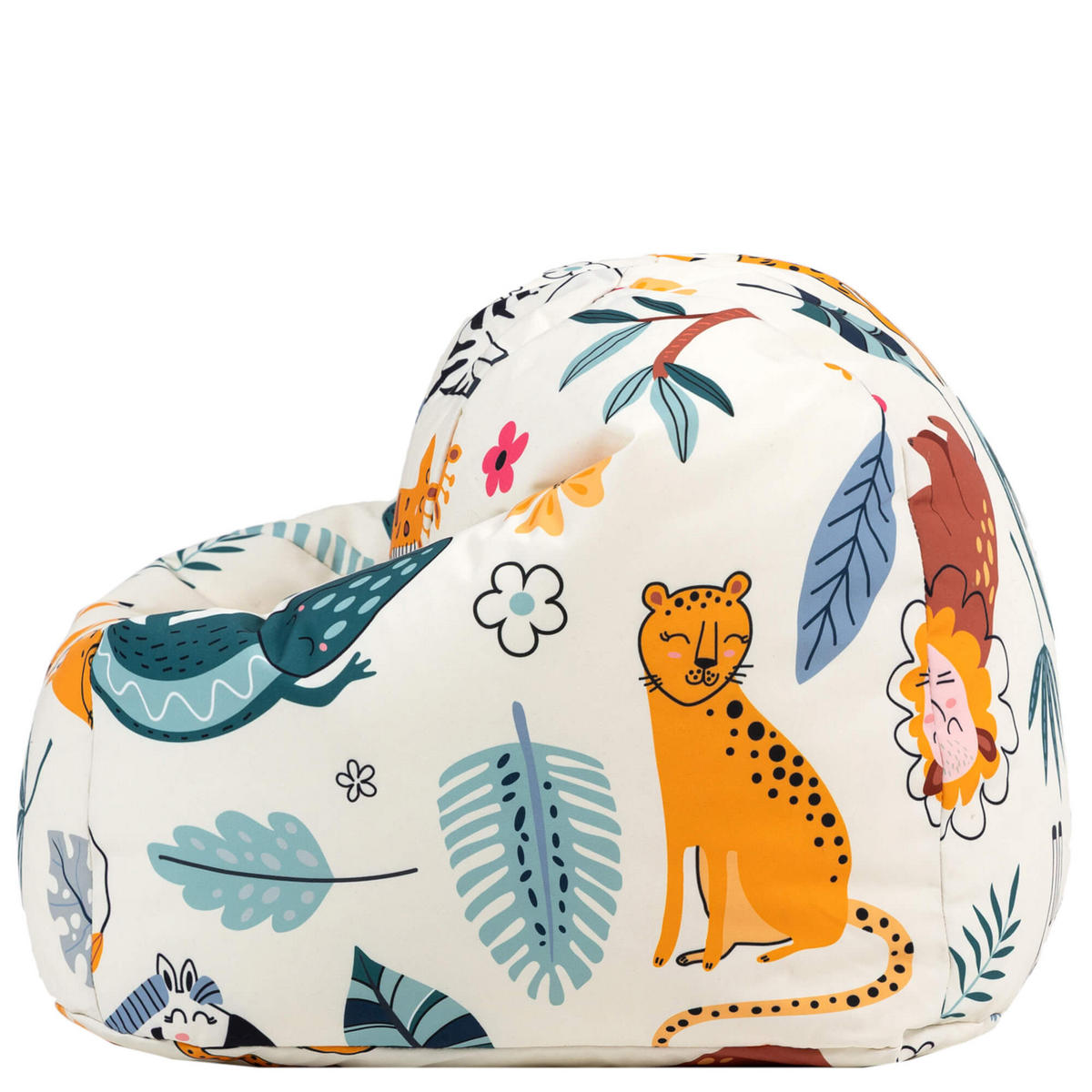 KINDERSITZSACK Safari Druck - Weiß, Textil (53/50/53cm) - icon