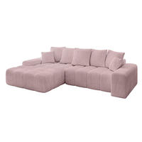 ECKSOFA Ottomane Links ENSI-L - 267x164x88 cm Rosa - Rosa, Holzwerkstoff/Kunststoff (267/164cm) - ALTDECOR