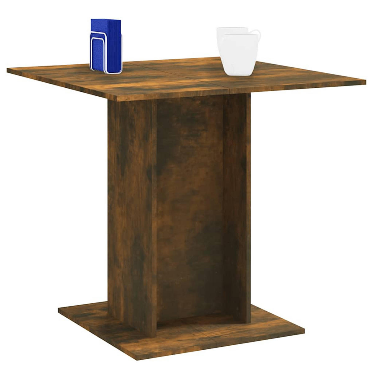 ESSTISCH, 80/80/75 cm, aus Holzwerkstoff, Räuchereiche - Braun, Holz (80/80/75cm) - vidaXL