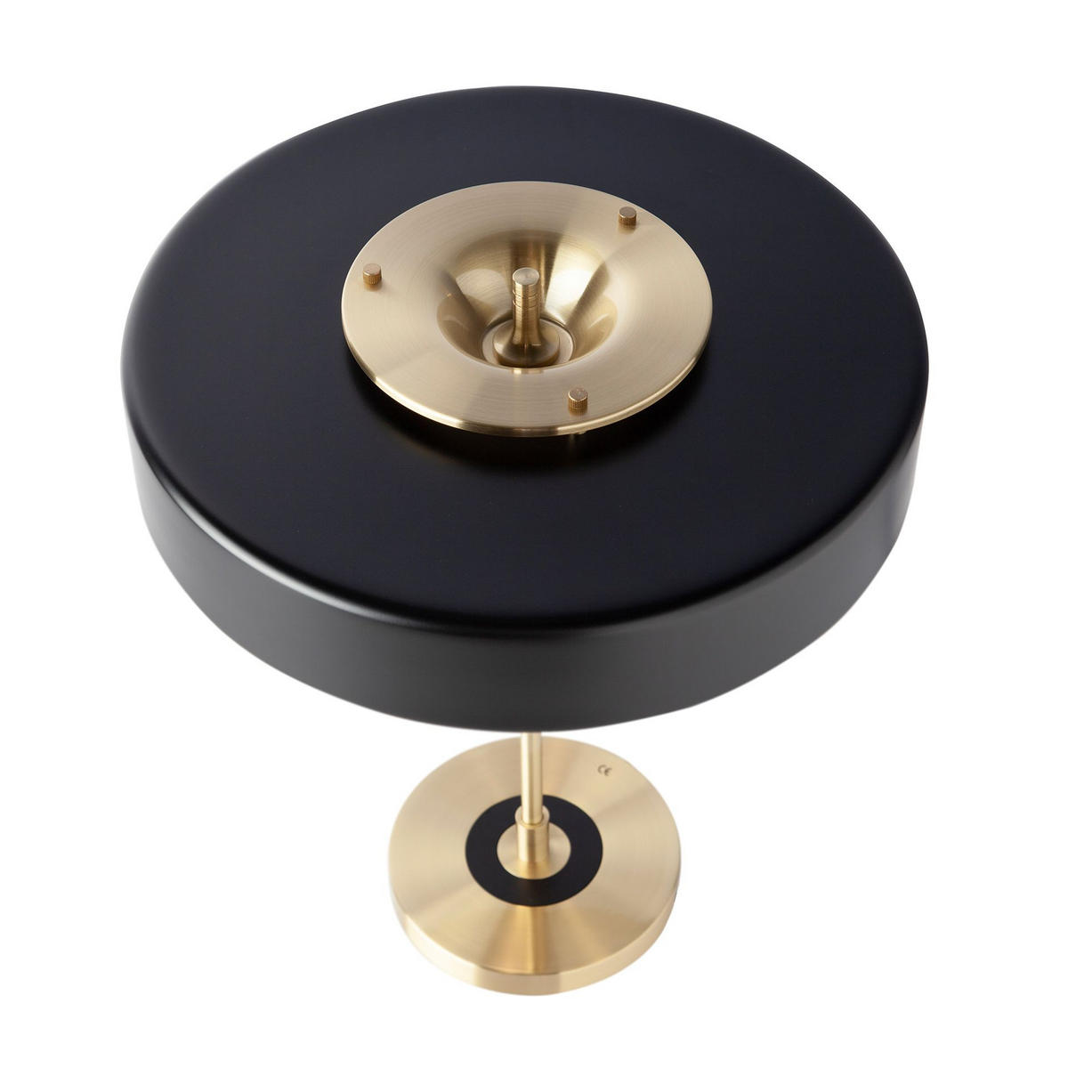 TISCHLEUCHTE Tischleuchte aus vergoldetem Aluminium und schwarzem Aluminium Ø35/42 cm - Goldfarben/Schwarz, Metall (35/35/42cm) - ANGEL CERDA