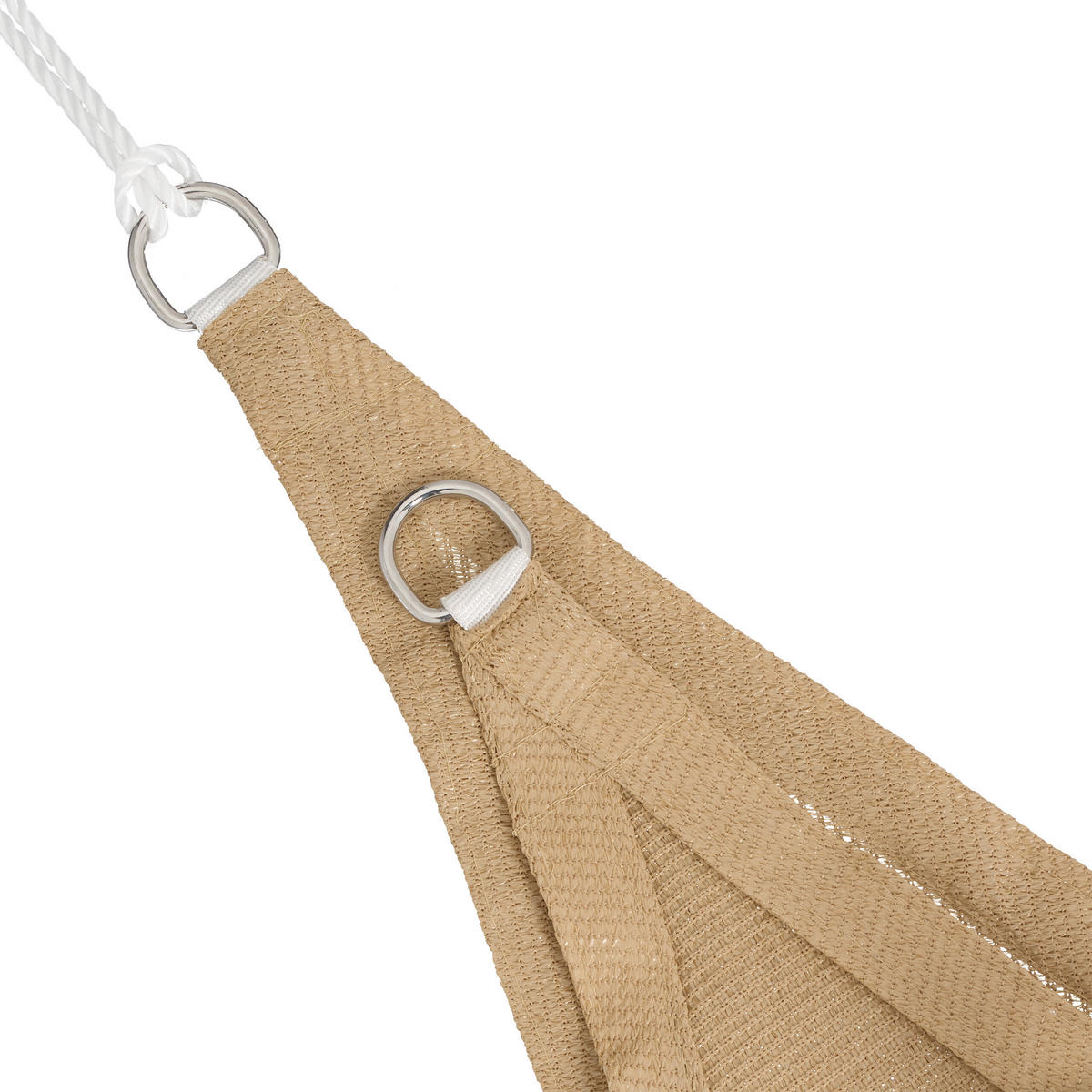 SONNENSEGEL - Beige, Kunststoff/Metall (163/200cm) - Relaxdays