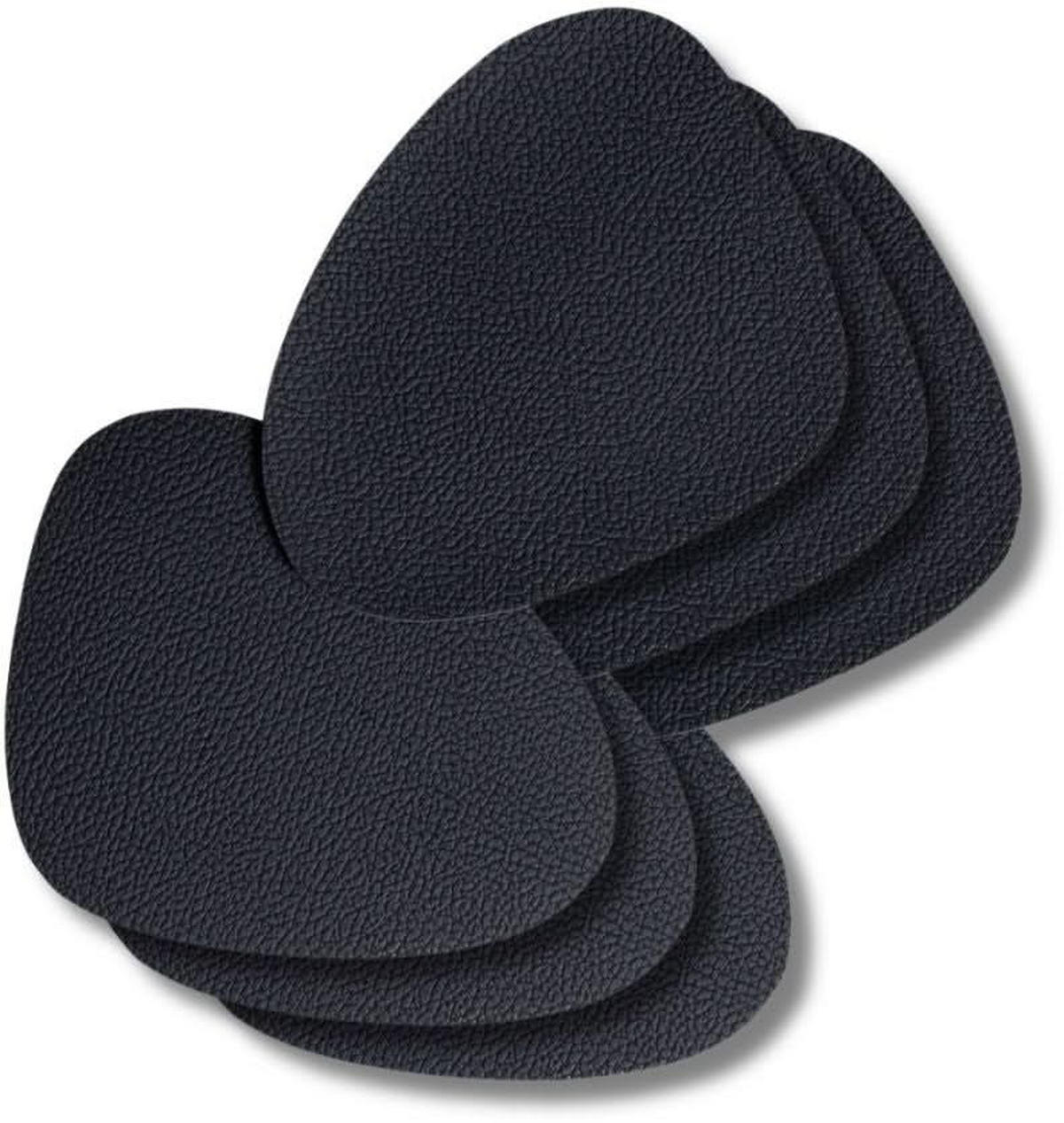 COOKINGLIFE Untersetzer - Veganes Leder - Schwarz - Organic - 13 x 11 cm - 6 Stück - Schwarz, Kunststoff (11/13cm) - Cookinglife