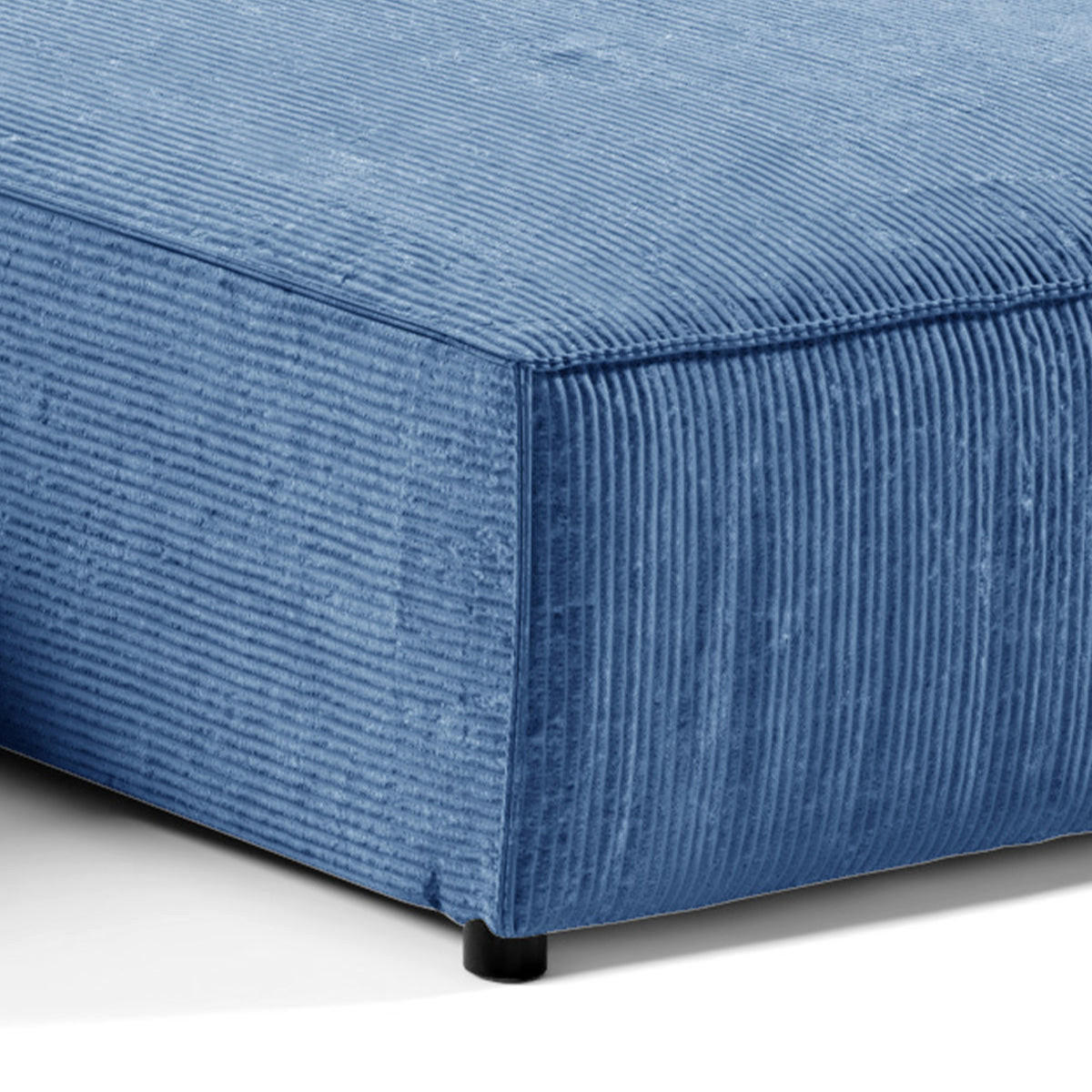 PANORAMASOFA Isaac 5 Sitzplätze Blau - Blau, Holzwerkstoff (398/85/185cm) - Petits-meubles