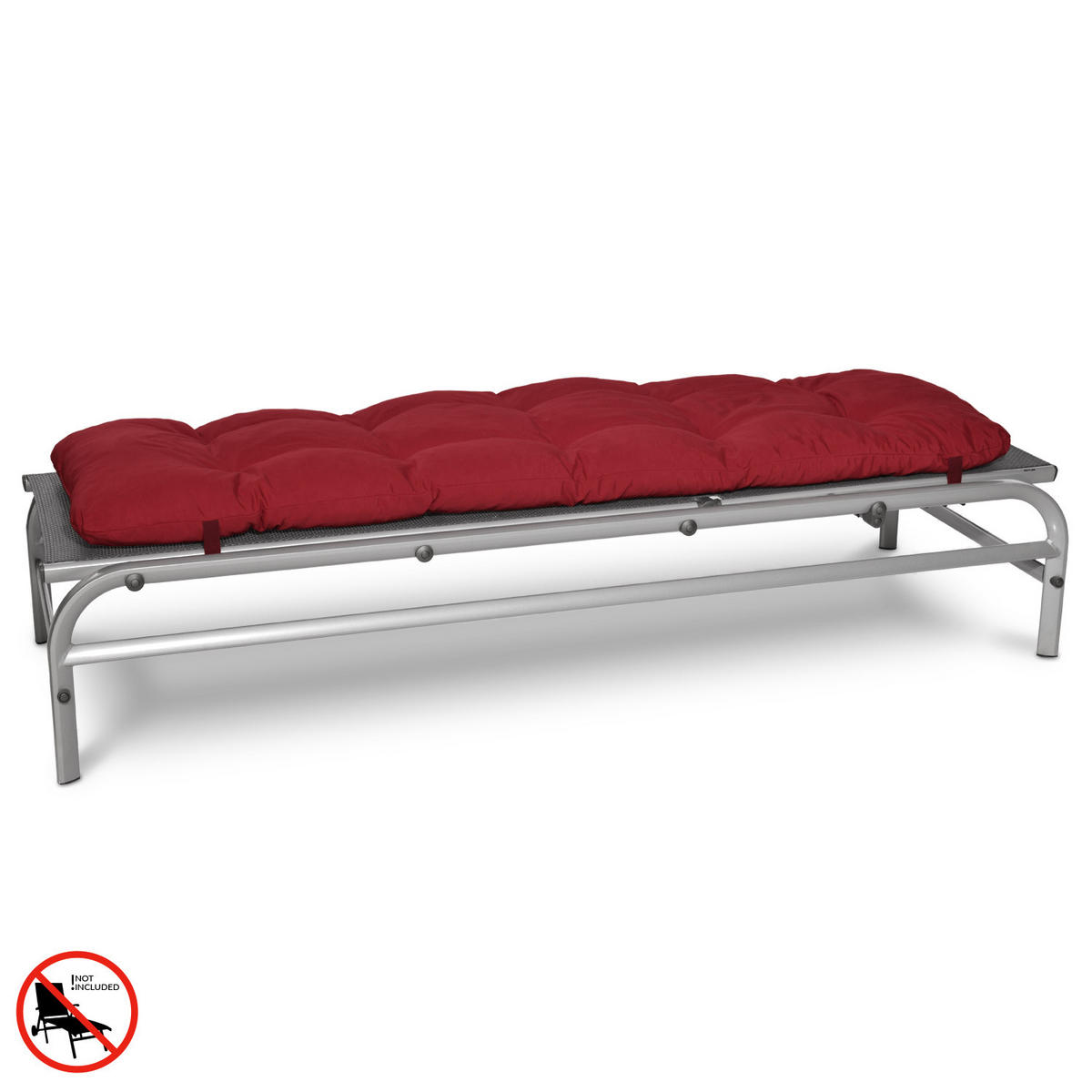 ROLLIEGENAUFLAGE Flair RL 190/60/8cm Rot - Rot, Textil (60/8/190cm) - Beautissu 