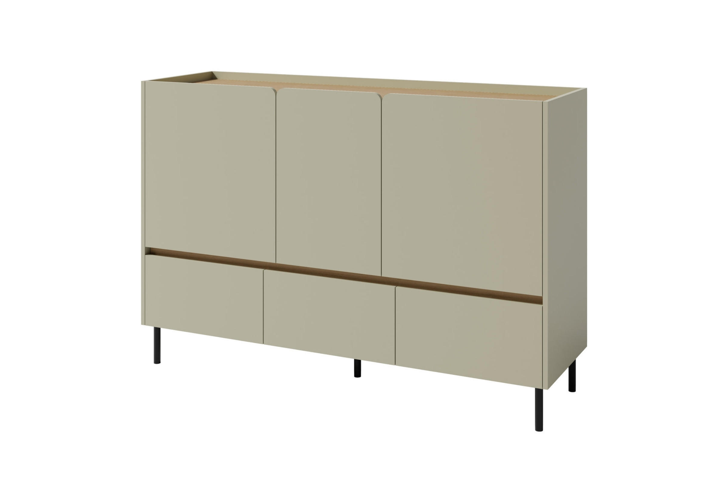 KINDERKOMMODE LIBU 07 150/40/105 in Eukalyptus / Baltic Düne Eiche - Alteiche/Eukalyptusholzfarben, Holzwerkstoff (150/105/40cm) - Deine Möbel 24