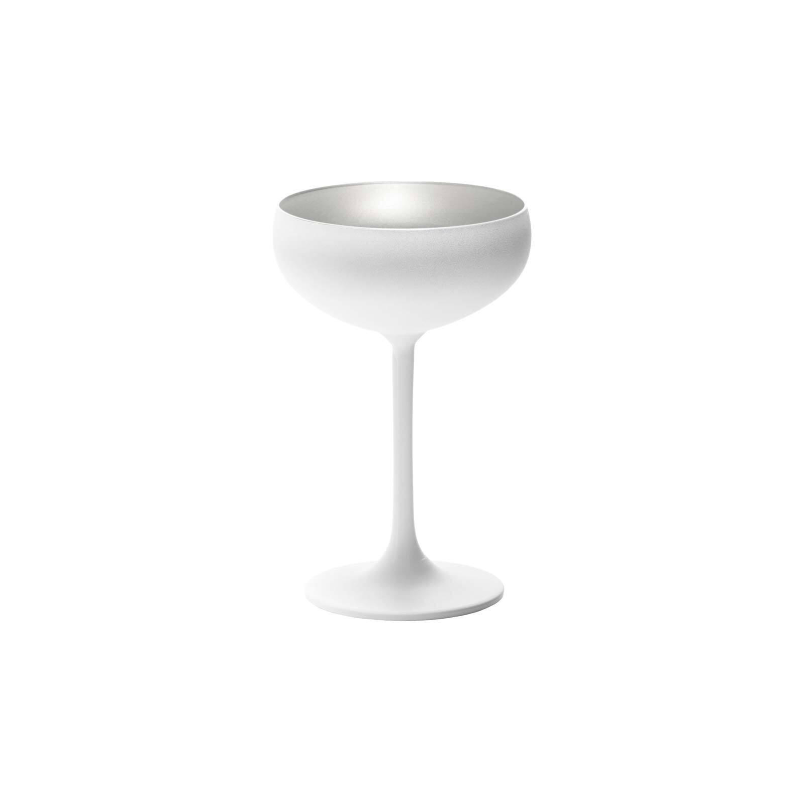 SEKTSCHALEN Elements Weiß-Silber 230 ml 6er Set - Silberfarben/Weiß, Glas (0.23L) - Stölzle Lausitz