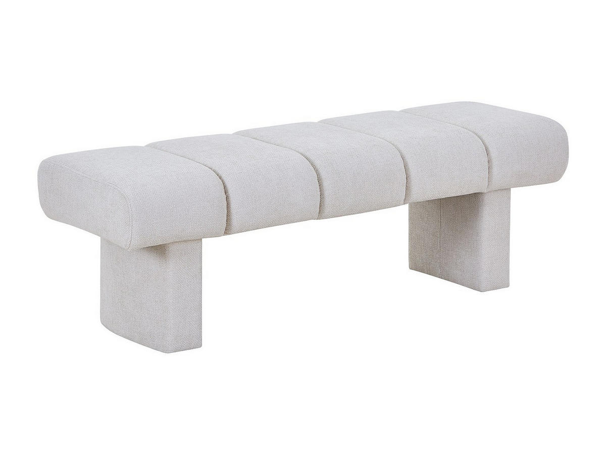 SITZBANK - 128 cm x 44 cm - Stoff - Beige - NUBELO - Beige, Textil (128/42/44cm) - Vente-Unique
