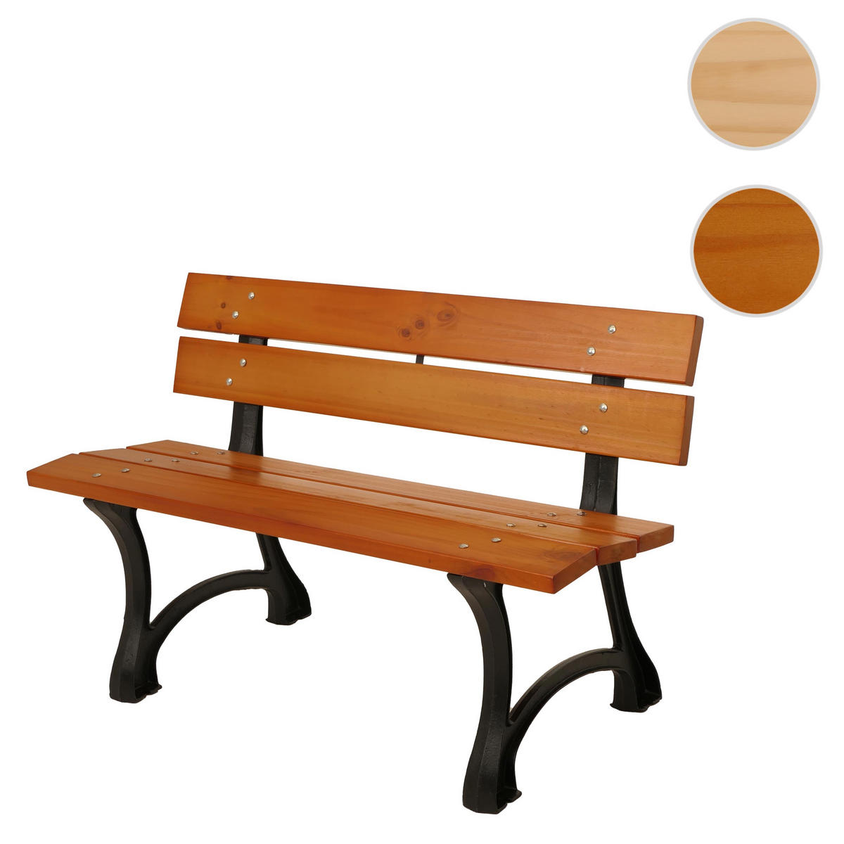 GARTENBANK Teak Dekor - Teakfarben, Holz (125/78/59cm) - MCW