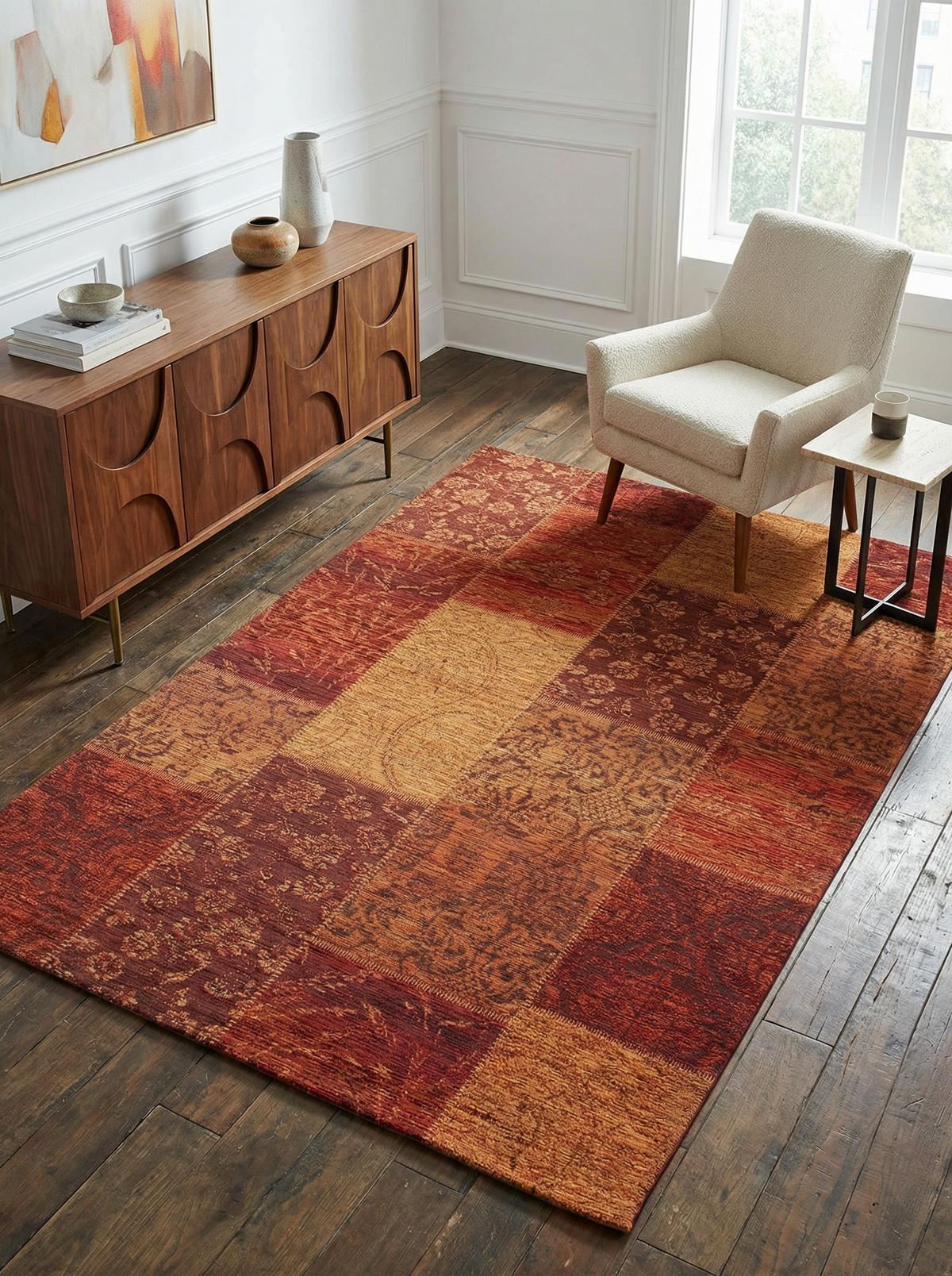 TEPPICH Jacquard-Vintage, elegant COQUET OPAL, Orange 200x290 cm - Orange, Textil (200/290cm) - KADIMA DESIGN