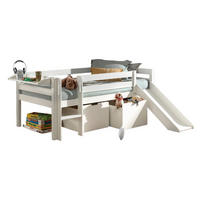 KOJENBETT mit Rutsche Karolina 208x83x175 aus Massivholz in Weiß - Weiß, Holz (90/200cm) - 58aufmkessel