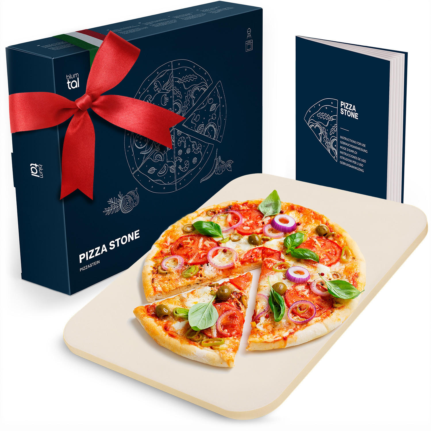 PIZZASTEIN Joel 38/30/15 cm - Beige, Stein (38/1/30cm) - Blumtal