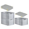EUROBOX 3x Nextgen Economy Mit Auflagedeckel Grau/Gelb Griffe Offen 65 Liter - Gelb, Kunststoff (40/32/60cm) - PROREGAL