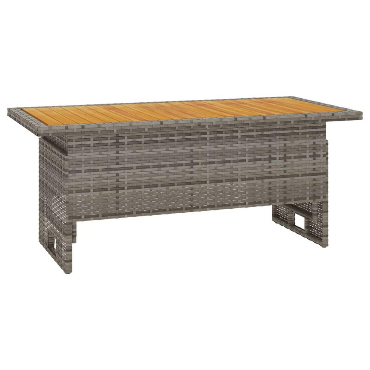 GARTEN-LOUNGE-SET 2-teilig Mit Kissen Grau Poly Rattan - Grau, Kunststoff - vidaXL
