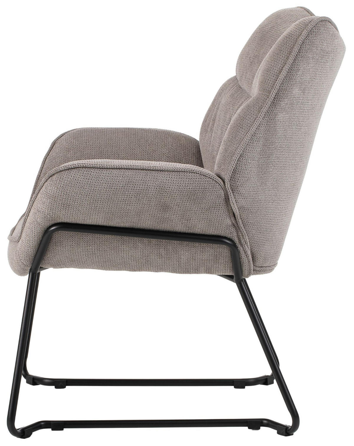 SESSEL Aliano - hellgrau - Schwarz/Grau, Textil/Metall (67/76/73cm) - bene living