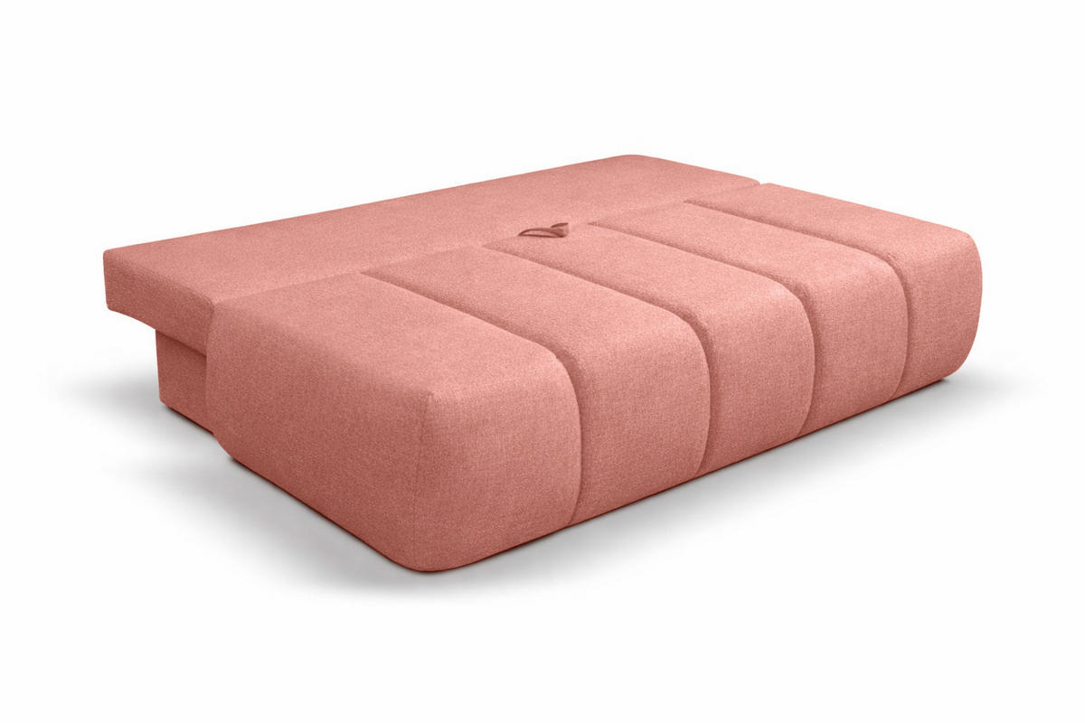 SOFA Mit Schlaffunktion Und Bettkasten, Veloursstoff Monolith, Rosa, PIANO - Pink, Holz (207/91/103cm) - Kaiser Möbel