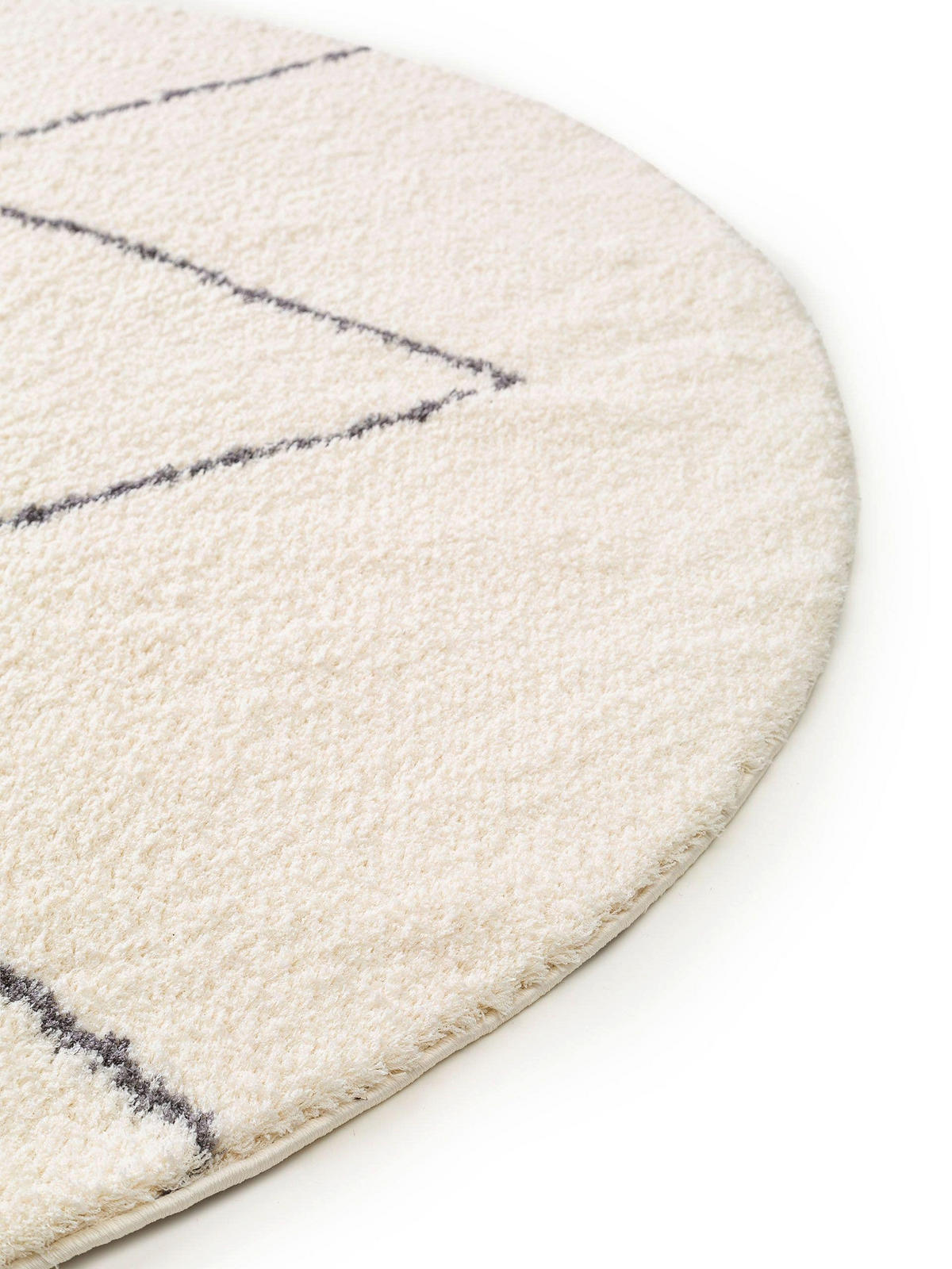 HOCHFLORTEPPICH rund Benno Cream ø 120 cm rund - Creme, Textil (120/120cm) - benuta Nest