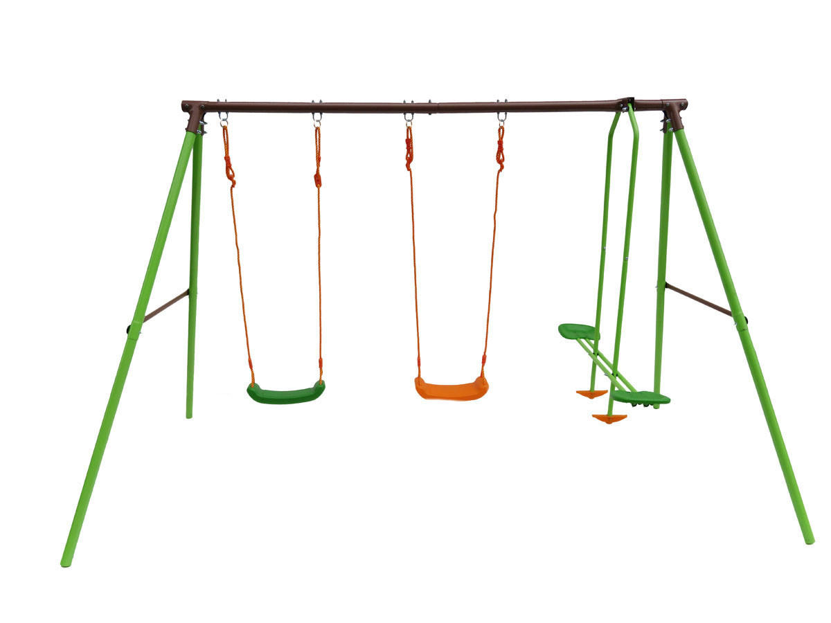 KLETTERGERÜST AUS STAHL leo Grün - Grün, Metall (156/196/297cm) - Habitat Garten