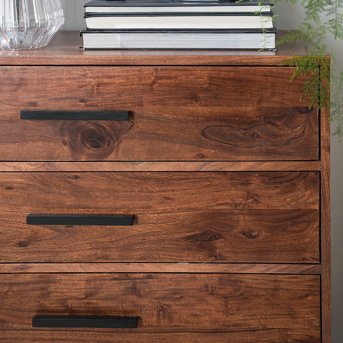 KOMMODE - Akazie massiv - Akaziefarben, Holz (85/85/40cm) - home24