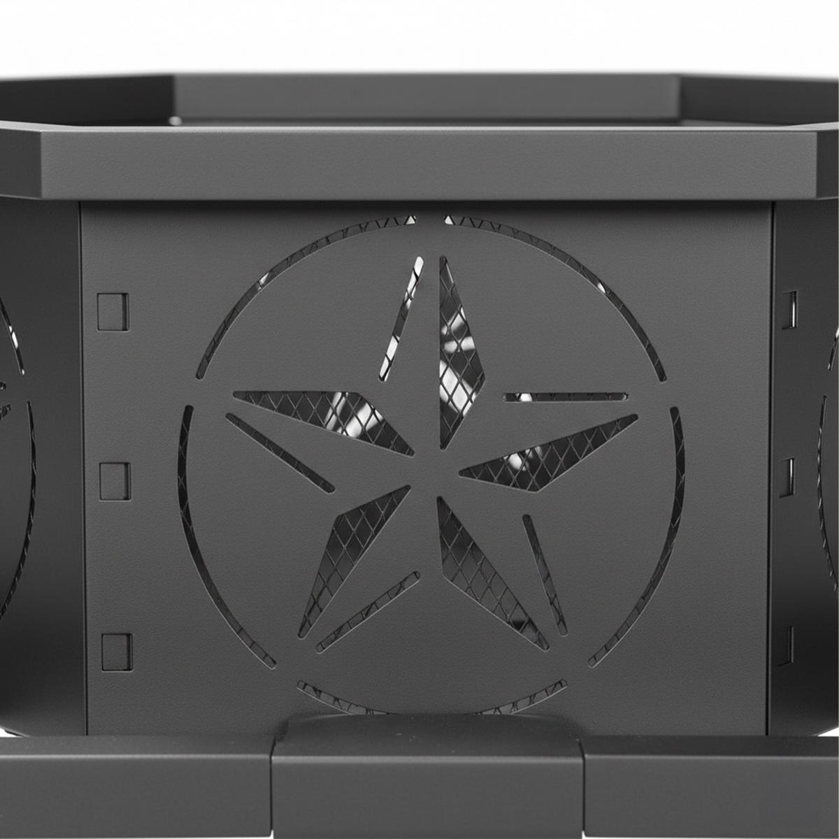 FEUERSCHALE - Schwarz, Metall (82/36/82cm) - Relaxdays