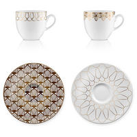 ESPRESSOTASSE First Gold 2er Set, Porzellan, Gold, 100 ml - Goldfarben, Keramik (0.1L) - Goebel