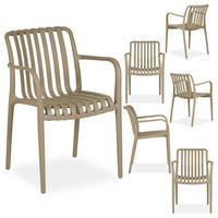 GARTENSTÜHLE TULIPANO 6er-Set champagne - Champagner, Textil (55/82/59cm) - IDIMEX