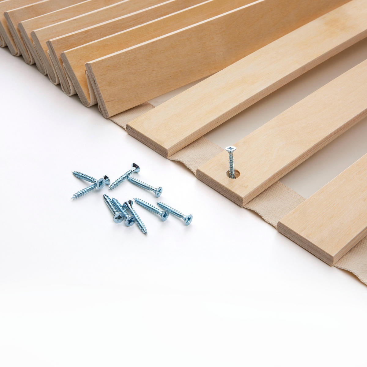 ROLLROST aus Federleisten, Größe: 90x200 - Braun, Holz (90/200cm) - Betten-ABC